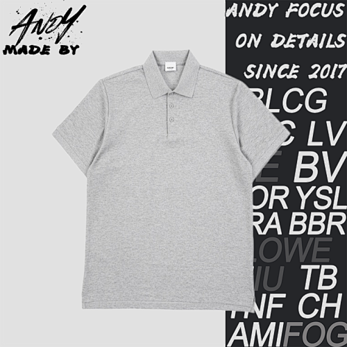 Bbr Small BT Embroidered Polo Short-Sleeve T-Shirt - Gray