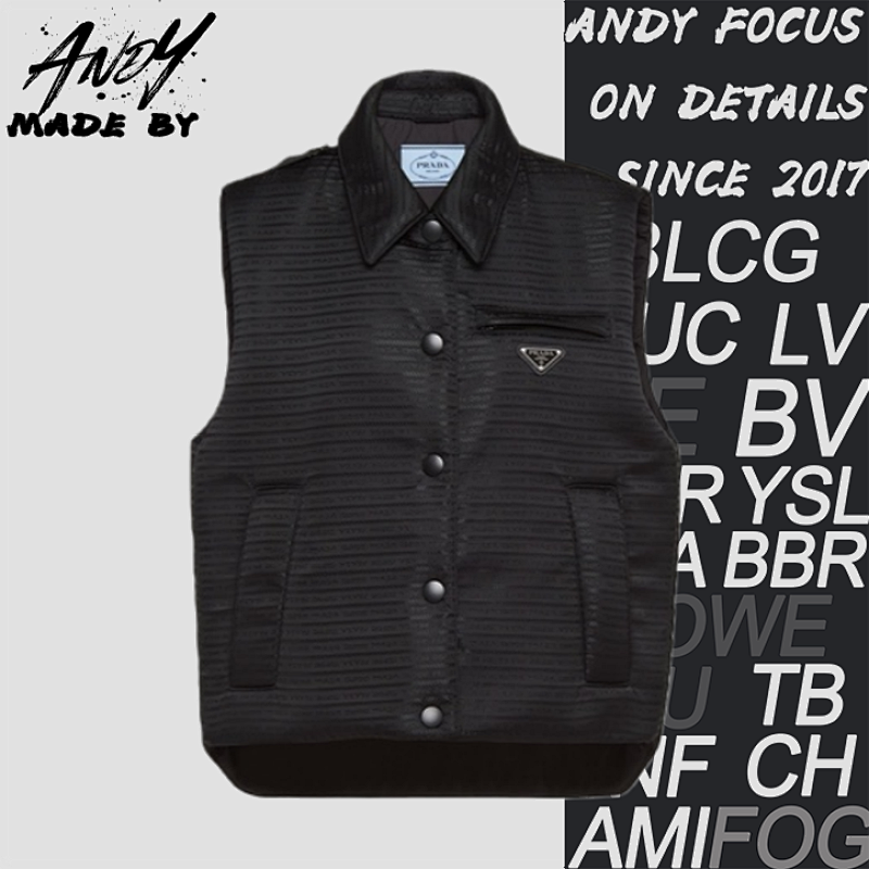 Triangle Logo Jacquard Cotton Vest