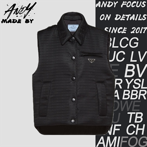 Triangle Logo Jacquard Cotton Vest