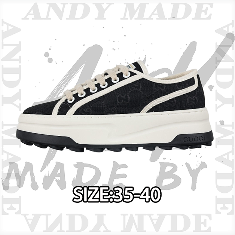Gucci Tennis Classic Series Platform Canvas Shoes