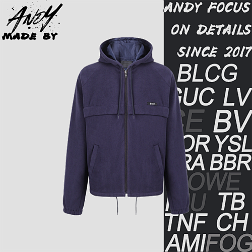 Hooded Drawstring Fabric Short Jacket