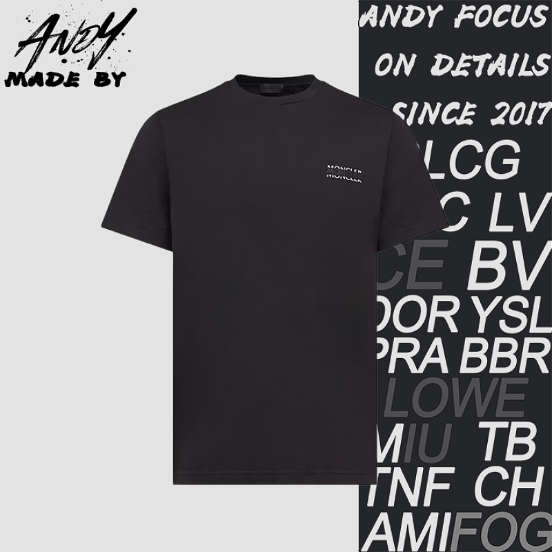 Two-tone Heat Transfer Letter Short-sleeved Shirt