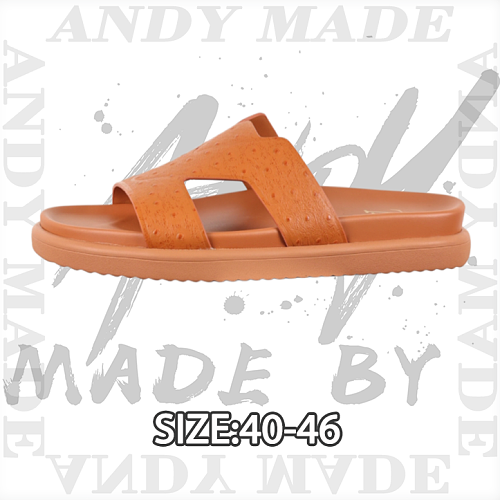 Louis Vuitton Round-toe Flat Mules Flip-flops Men's Brown