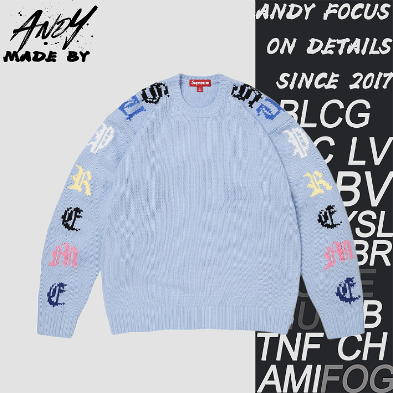 Supreme Retro Letter Sweater