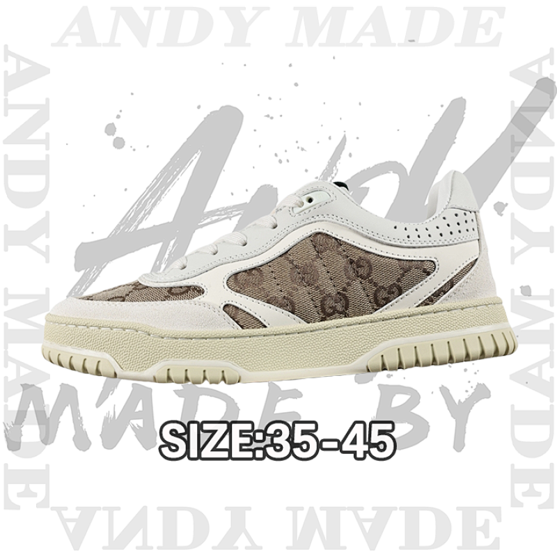 Gucci Re-Web Leather SneakersLow-top All-match White Sports Sneakers