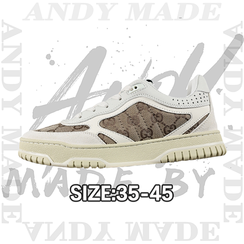 Gucci Re-Web Leather SneakersLow-top All-match White Sports Sneakers