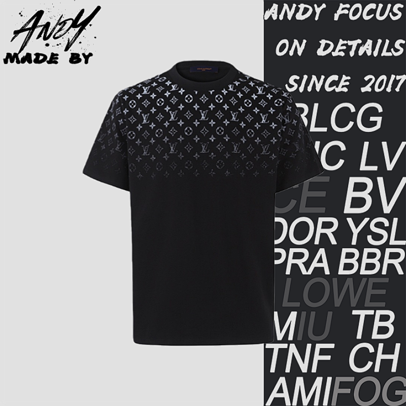 Classic Gradient Cotton Crew Neck Short-Sleeve T-Shirt