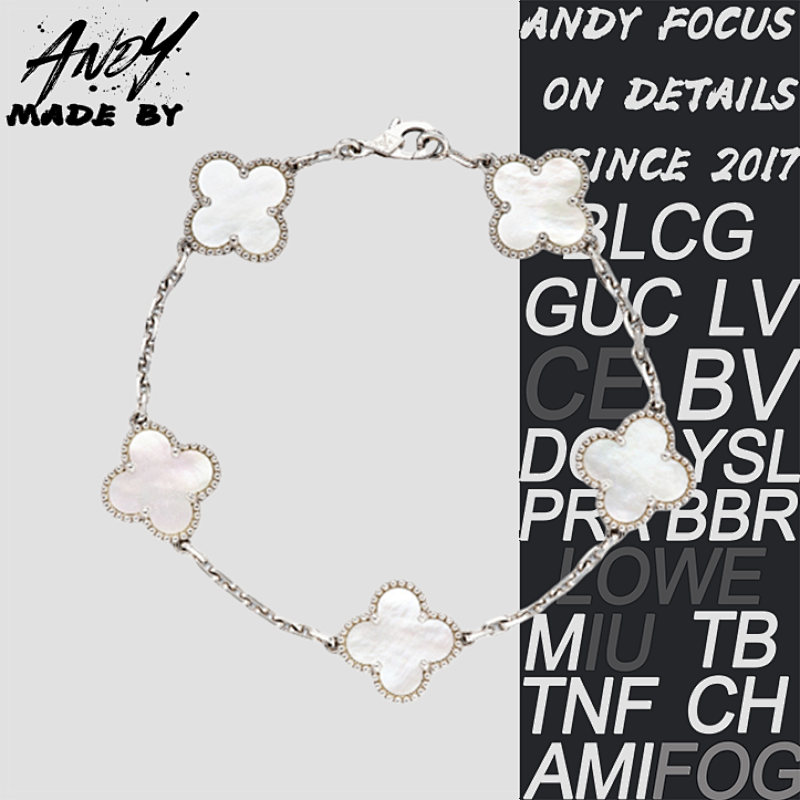 Van Clover White Fritillaria Bracelet Material Description