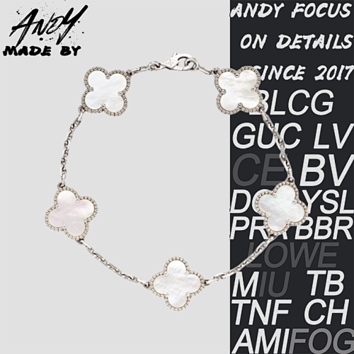Van Clover White Fritillaria Bracelet Material Description