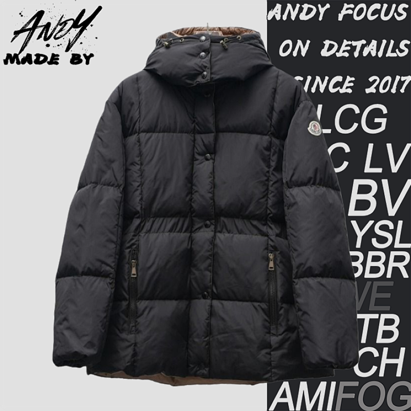 Agneux Square Elastic Waist Hooded Down Jacket