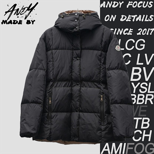 Agneux Square Elastic Waist Hooded Down Jacket