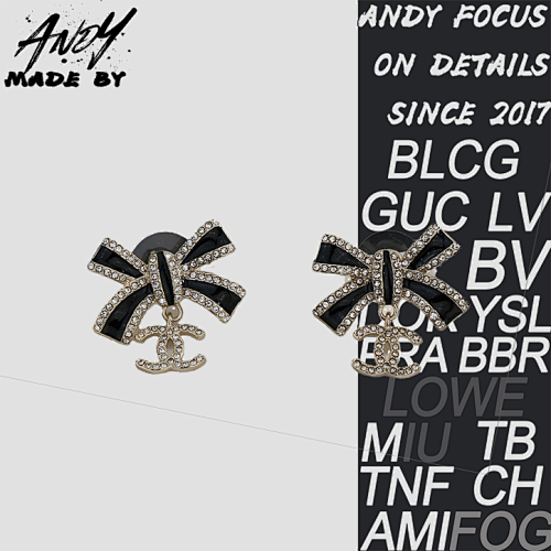 Double C Bow Earrings