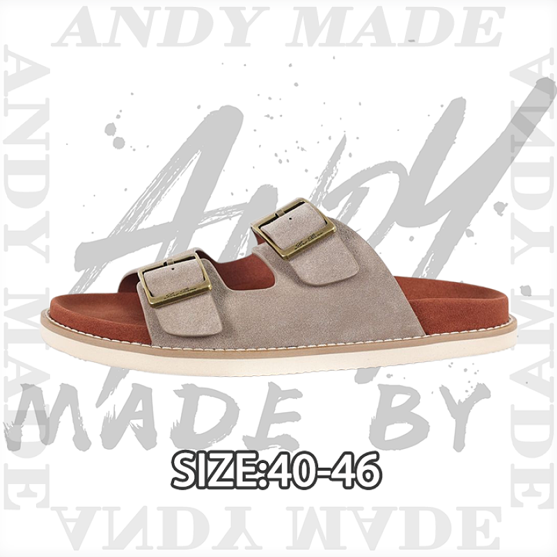 Thick-soled Suede Flip-flops In Light Grey-brown