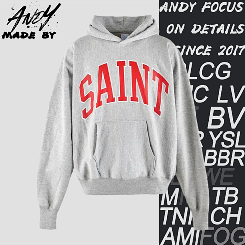 S M Red Letter Print Hooded Sweatshirt