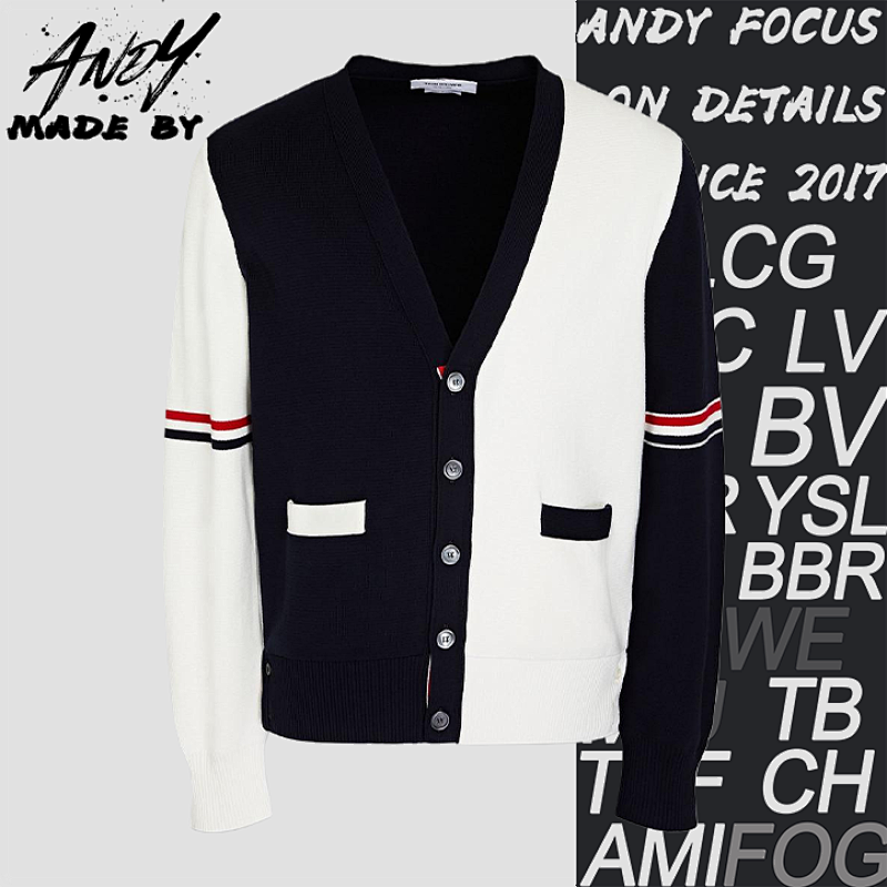 Colorblock Arm Ribbon Cardigan Jacket