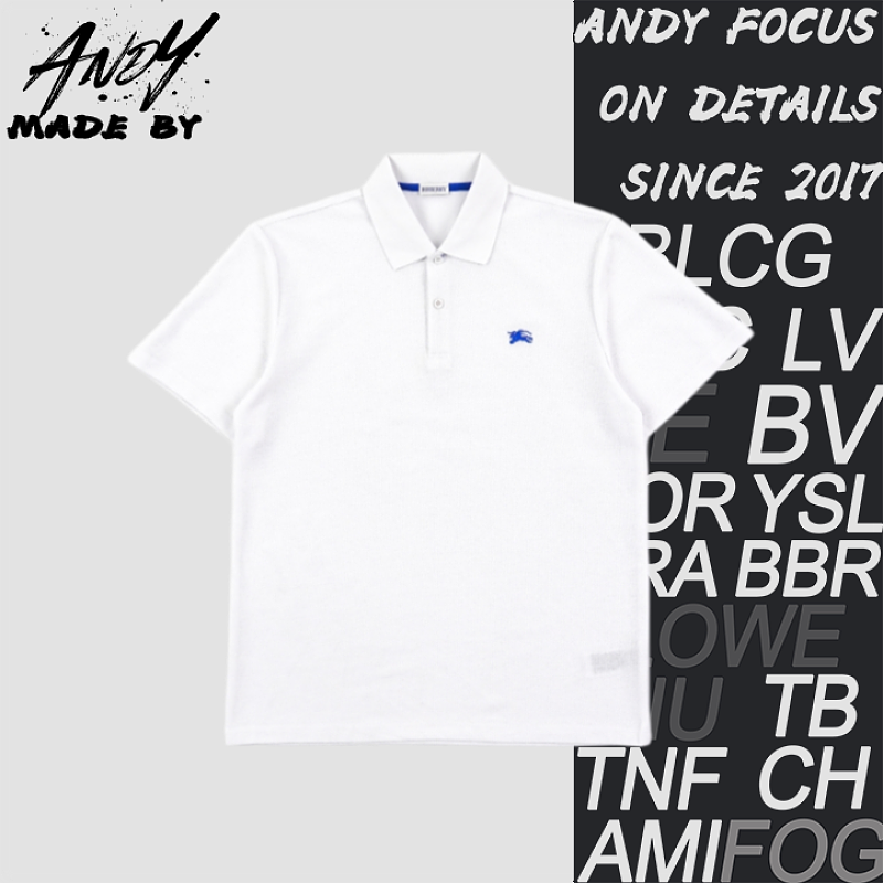 Blue Striped Warhorse Polo Short-sleeved Shirt