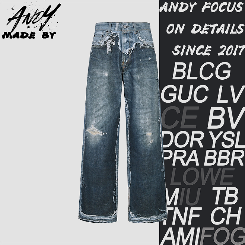 Acne Studios Optical Distortion Print Denim Jeans
