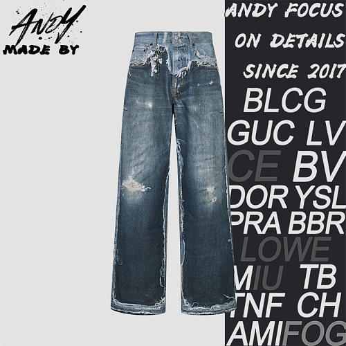 Acne Studios Optical Distortion Print Denim Jeans