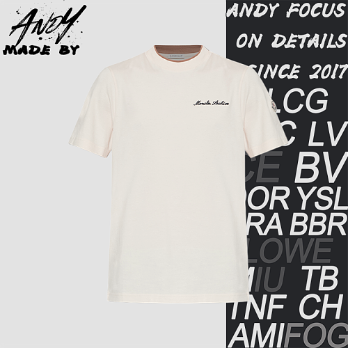 Color-block Collar T-shirt With Letter Embroidery