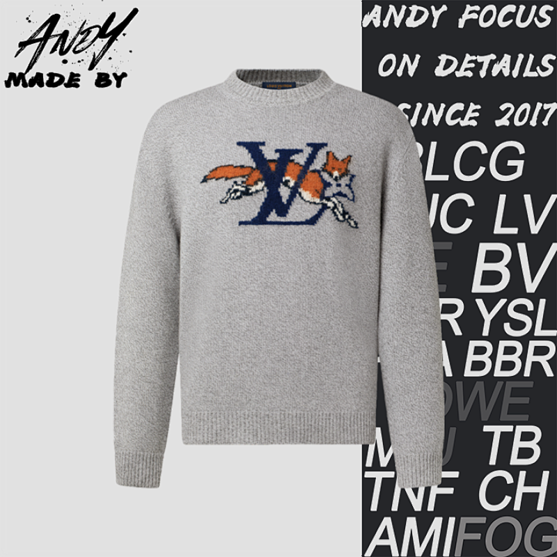 1v Fox Jacquard Sweater