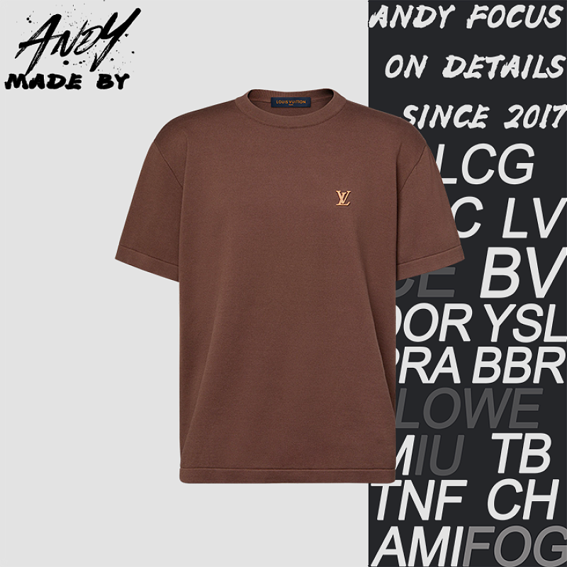 Logo Cotton Woven Crew Neck Short Sleeve