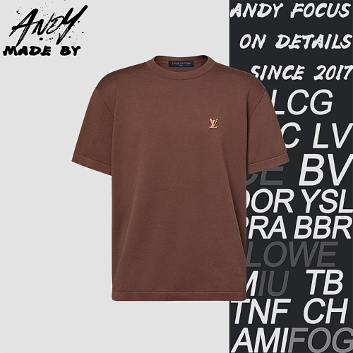 Logo Cotton Woven Crew Neck Short Sleeve