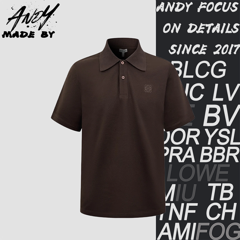 Small Embroidered Polo Brown