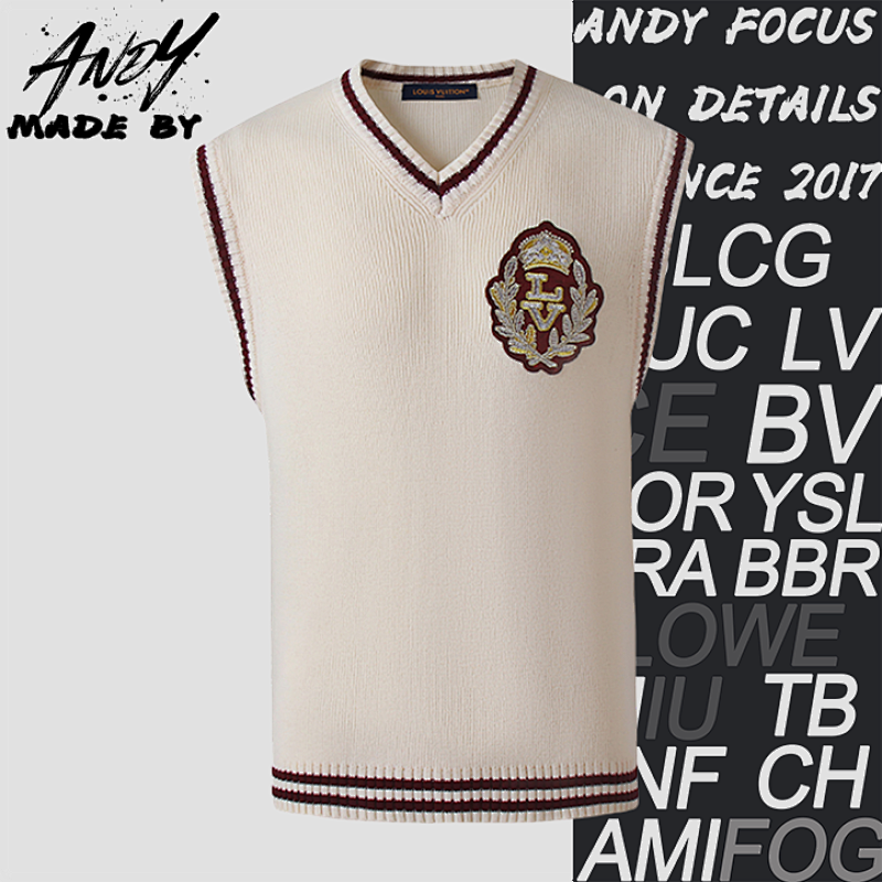Louis Vuitton L V Embellished Sheep Wool Vest