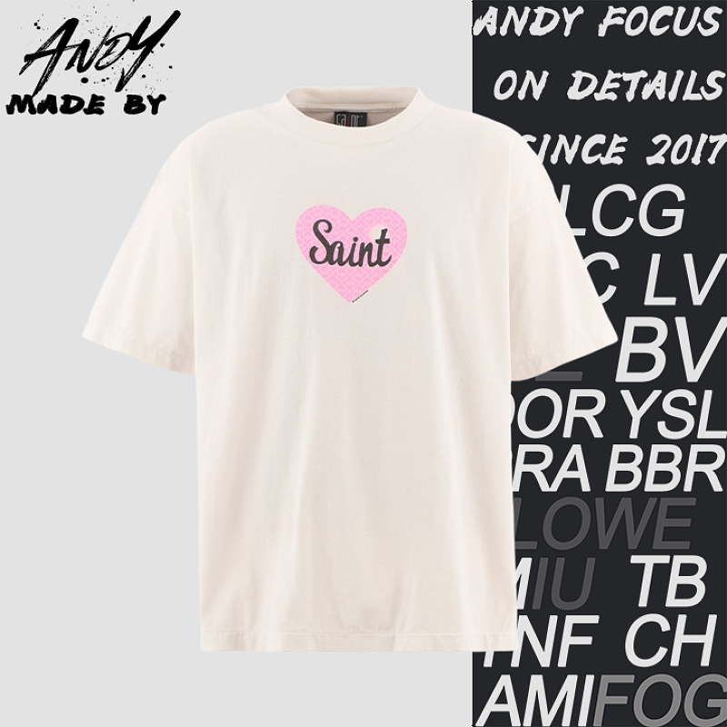 Pink Heart Print Short-Sleeve