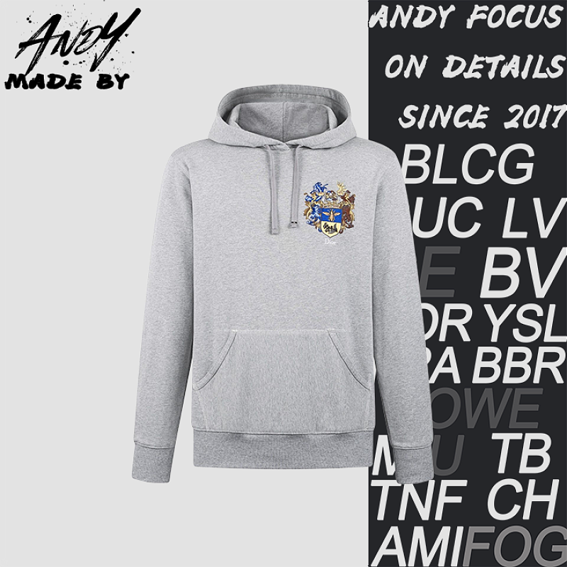 Cotton Hoodie Sweatshirt With Embroidered Logo