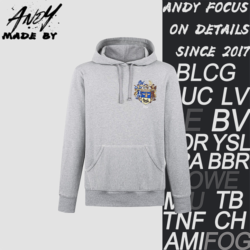 Cotton Hoodie Sweatshirt With Embroidered Logo