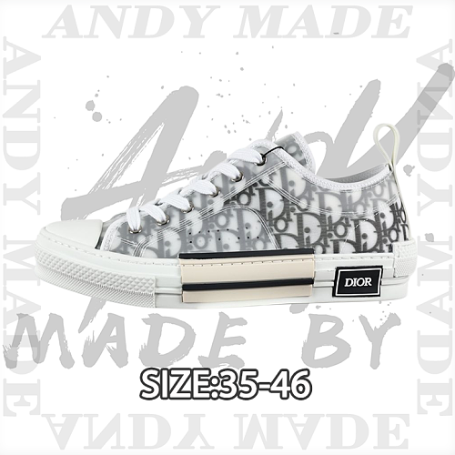 League Series Low-top Gray-white Faint Print Mesh Old-flower
