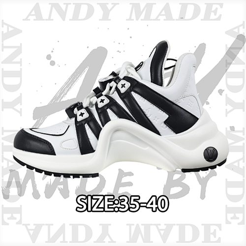 Louis Vuitton Shock-absorbing Mesh Sports Bow Retro Dad Sneakers