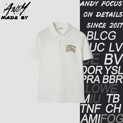 Bbr Plaid War Horse Embroidered Polo Short Sleeves-white