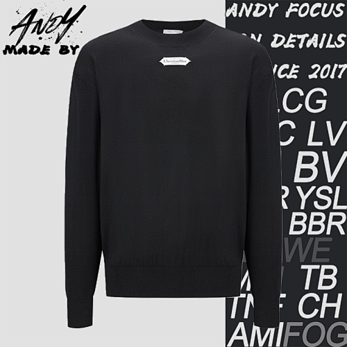 Dior Collar Fabric Logo Knitted Bottoming ShirtItem ID