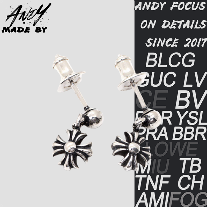 Round Cross Flower Earrings