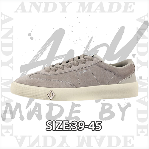 Dior Casual Fashion Sneakers In All Gray Suede