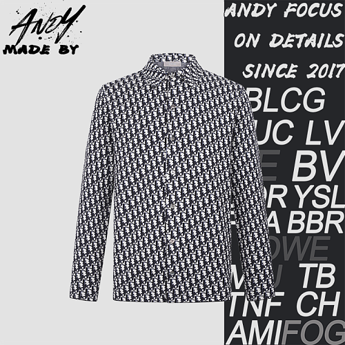 Dior Cotton All-Over Logo Jacquard Jacket Shirt
