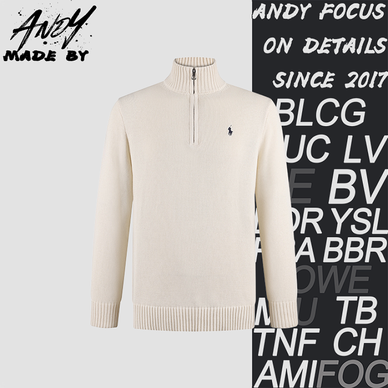 Half-turtleneck Sweater With Embroidered Logo