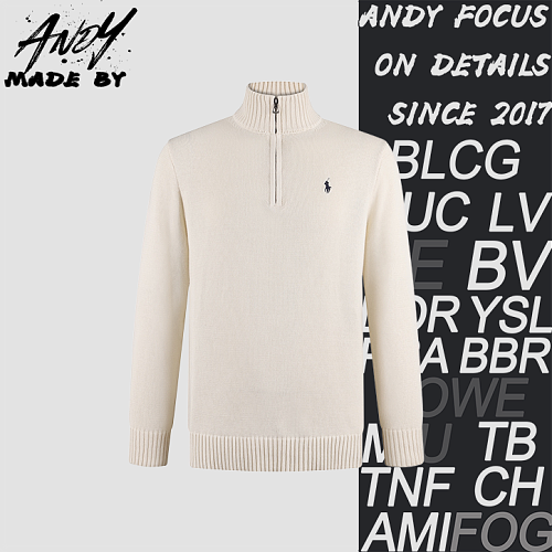 Half-turtleneck Sweater With Embroidered Logo