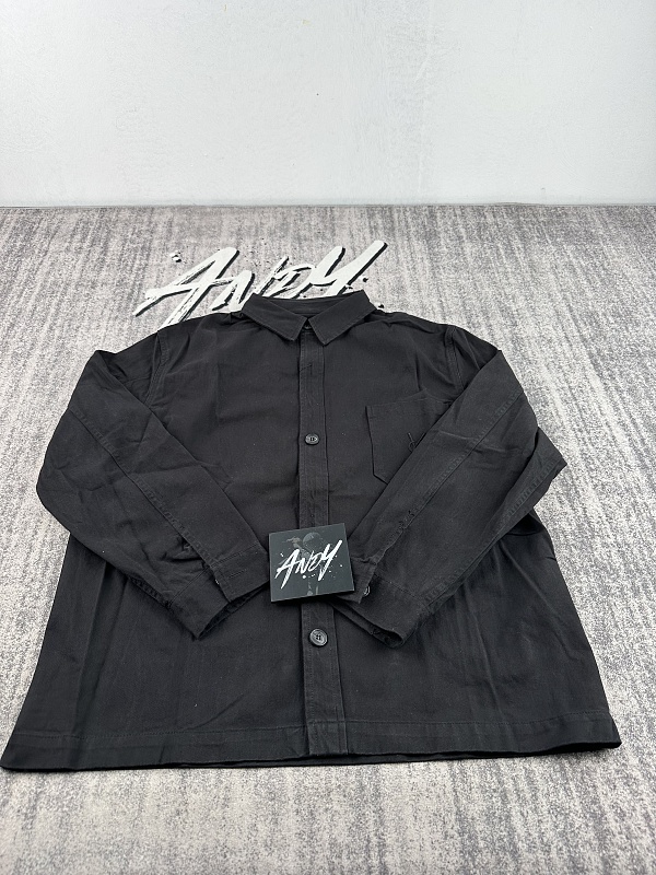 Cotton Long-sleeve Denim Shirt With A Turn-down Collar