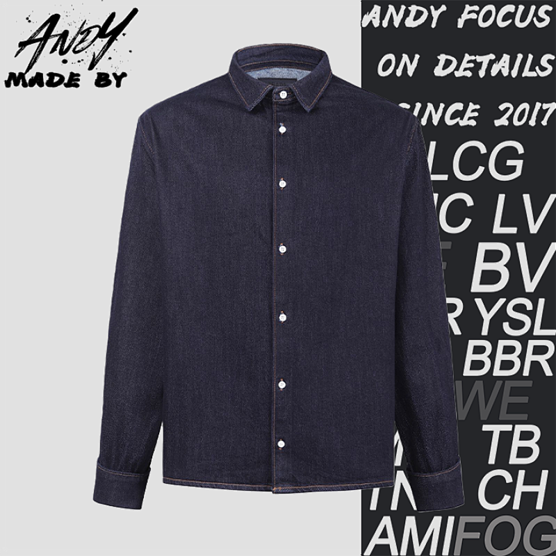 Collared Loose Long-Sleeved Denim Jacket