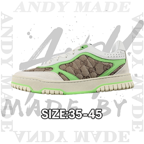 Gucci G Ucci Re-Web Leather SneakersLow-top All-match Sports Sneakers