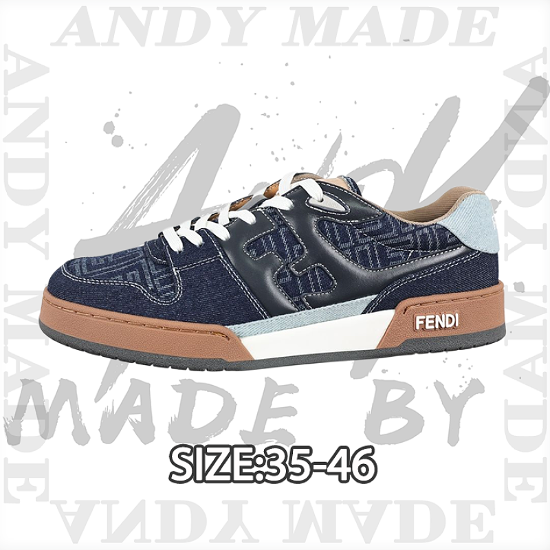 Fendi Fashion Sneakers Dark Blue Denim