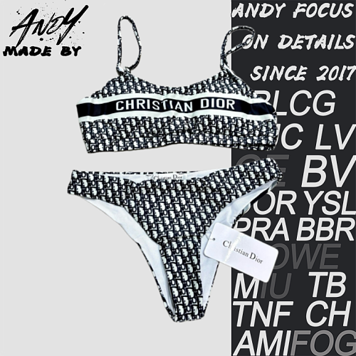 Dior Three Piece Bikini And Skirt Set At The Counter