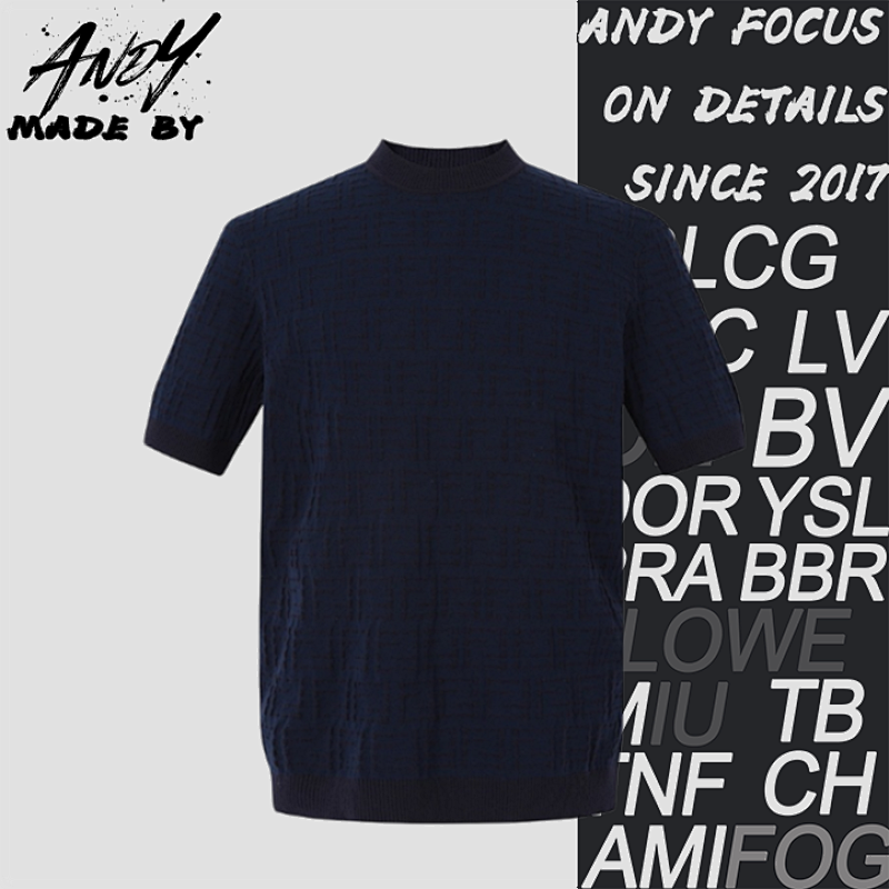 Fendi Royal Blue Cotton Double F Sellerid Pullover