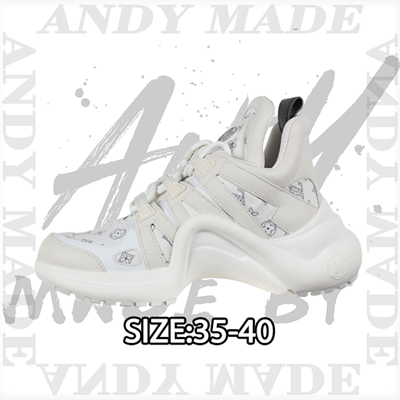 Louis Vuitton Shock-absorbing Mesh Sports Bow Retro Dad Sneakers