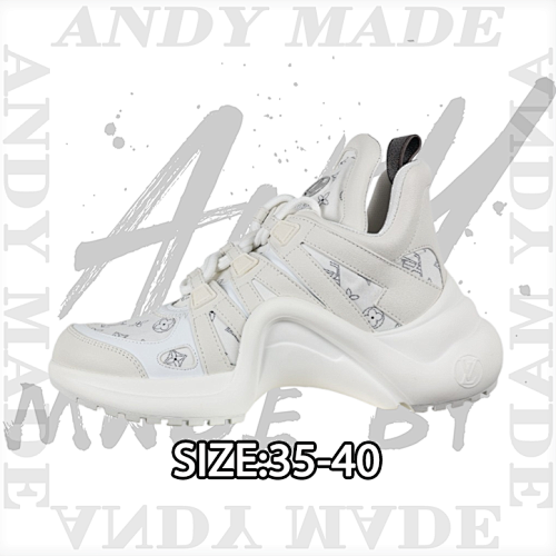 Louis Vuitton Shock-absorbing Mesh Sports Bow Retro Dad Sneakers
