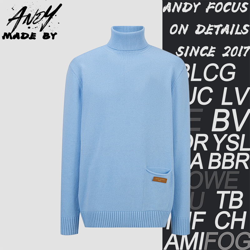 Louis Vuitton Pocket Leather Label Turtleneck Sweater