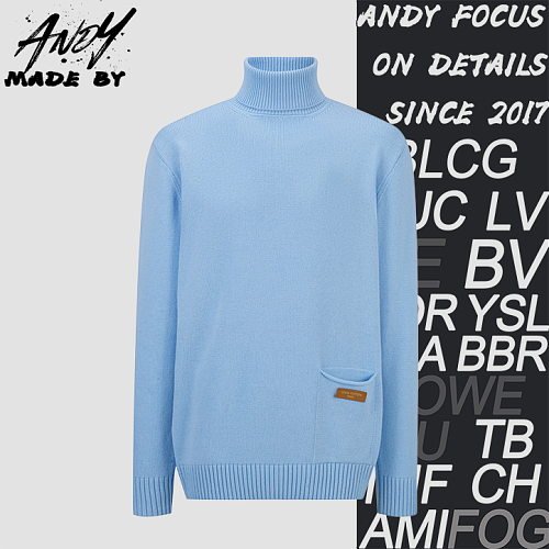 Louis Vuitton Pocket Leather Label Turtleneck Sweater